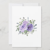 ベビシャワーダスティパープルバラ植物学 招待状 (裏面)