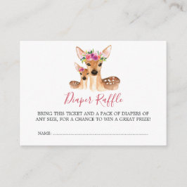 ベビシャワーディアママ及びベビーおむつラッフル エンクロージャーカード
