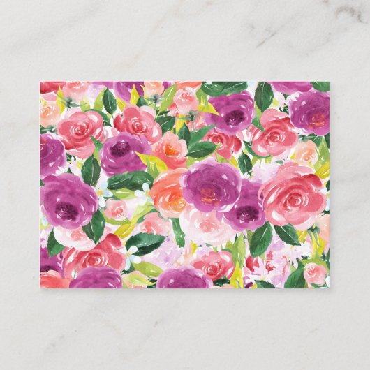 ベビシャワーディアママ及びベビーおむつラッフル エンクロージャーカード (裏面)