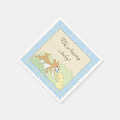 ベビシャワートカテルナプキンス/ブルーシャワーを作る スタンダードカクテルナプキン (角)