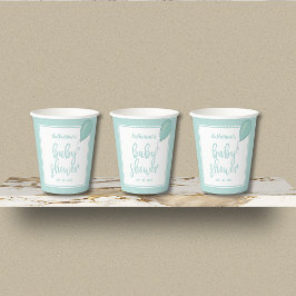 ベビシャワーパステル男女兼用グリーン 紙コップ