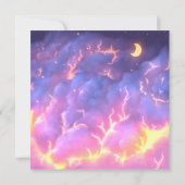 ベビシャワーピンクかわいいフラットサンキューカード サンキューカード (裏面)