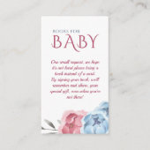 ベビシャワーピンクエレガントフローラベビー本 エンクロージャーカード (正面)
