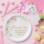 ベビシャワーピンクエレファント紙プレート ペーパープレート (パーティー)