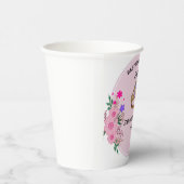ベビシャワーピンクフローラ紙カップ 紙コップ (右)