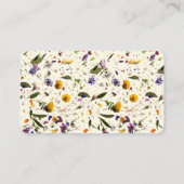 ベビシャワーブックリクエストワイルドフラワーコレクション エンクロージャーカード (裏面)