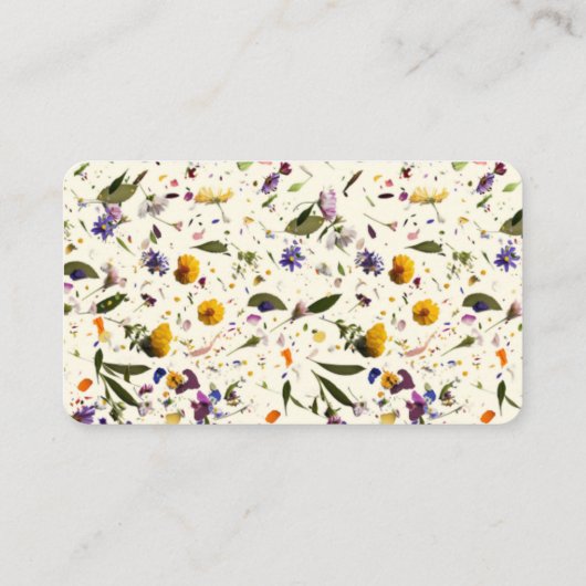 ベビシャワーブックリクエストワイルドフラワーコレクション エンクロージャーカード (裏面)