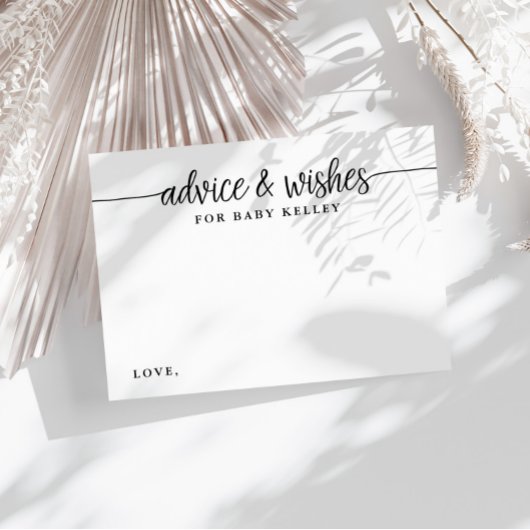 ベビシャワーブラシスクリプトベビーアドバイスカード エンクロージャーカード