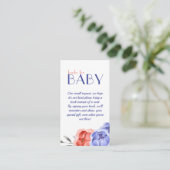 ベビシャワーブルーエレガントフローラベビー本 エンクロージャーカード (スタンド正面)