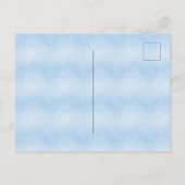 ベビシャワーブルーグリッターゾウの男の子バルーン インビテーションポストカード (裏面)