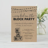 ベビシャワーブロックパーティの招待状 招待状 (スタンド正面)