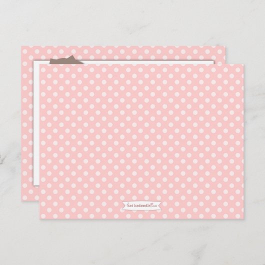 ベビシャワーママアドバイスカードピンク眠いフクロウ アドバイスカード (正面/裏面)