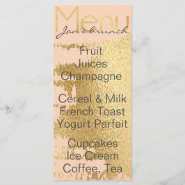 ベビシャワーメニュー「クラシック金ゴールド/ピンク」 メニュー