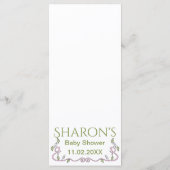 ベビシャワーメニュー「天空の城/ピンク」 メニュー (裏面)