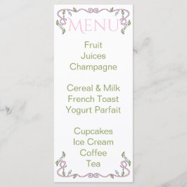 ベビシャワーメニュー「天空の城/ピンク」 メニュー