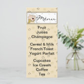 ベビシャワーメニュー「金ゴールドブラックスターズベビー」 メニュー (スタンド正面)