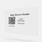 ベビシャワー詳細QRスキャンコードミニマルRU アクリルサイン (傾斜)