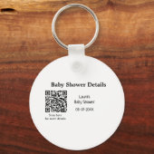 ベビシャワー詳細QRスキャンコードミニマルRU キーホルダー (正面)