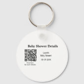 ベビシャワー詳細QRスキャンコードミニマルRU キーホルダー (裏面)
