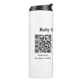 ベビシャワー詳細QRスキャンコードミニマルRU タンブラー (回転左)