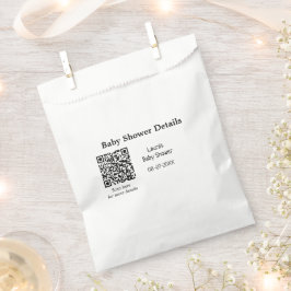 ベビシャワー詳細QRスキャンコードミニマルRU フェイバーバッグ