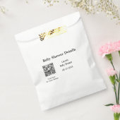 ベビシャワー詳細QRスキャンコードミニマルRU フェイバーバッグ (封をした状態)