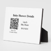 ベビシャワー詳細QRスキャンコードミニマルRU フォトプラーク (側面)
