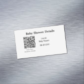 ベビシャワー詳細QRスキャンコードミニマルRU マグネット名刺 (インサイチュ)