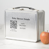 ベビシャワー詳細QRスキャンコードミニマルRU メタルランチボックス (インサイチュ)