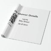 ベビシャワー詳細QRスキャンコードミニマルRU ラッピングペーパー (アンロールド)