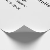 ベビシャワー詳細QRスキャンコードミニマルRU ラッピングペーパー (角)