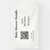 ベビシャワー詳細QRスキャンコードミニマルRU 横断幕 (縦)