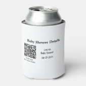 ベビシャワー詳細QRスキャンコードミニマルRU 缶クーラー (缶正面)