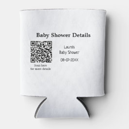 ベビシャワー詳細QRスキャンコードミニマルRU 缶クーラー