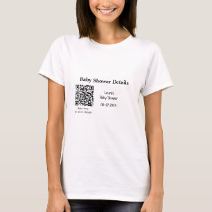 ベビシャワー詳細QRスキャンコードミニマルRU Tシャツ