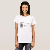 ベビシャワー詳細QRスキャンコードミニマルRU Tシャツ (正面フル)