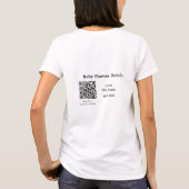 ベビシャワー詳細QRスキャンコードミニマルRU Tシャツ (裏面)