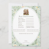 ベビシャワー野草遊技カード予測アドバイス 招待状 (正面)