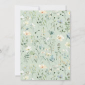 ベビシャワー野草遊技カード予測アドバイス 招待状 (裏面)