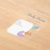 ベビシャワ澄んーアクリル招待状カード10 アクリル招待状 (レイダウン)