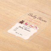 ベビシャワ澄んーアクリル招待状カード12 アクリル招待状 (レイダウン)