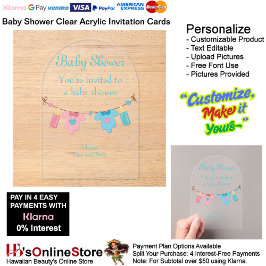 ベビシャワ澄んーアクリル招待状カード1 アクリル招待状