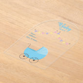 ベビシャワ澄んーアクリル招待状カード20 アクリル招待状 (レイダウン)