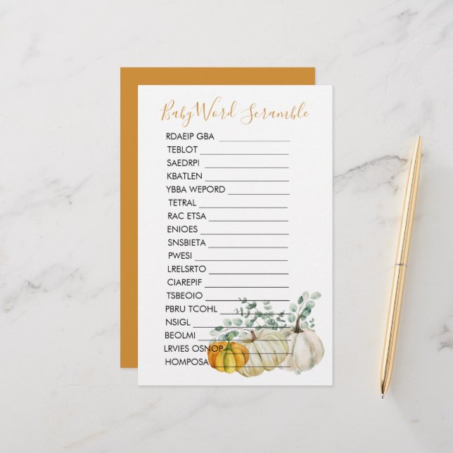 ベビシャースクランブル秋カボチャ緑 (正面/裏面インサイチュ)