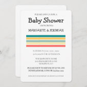 ベビッパーソナライズされたキシャワーを浴びよう 招待状 (正面/裏面)