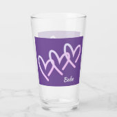 ベビトリプルパープルハートタンブラー タンブラーグラス (裏面)