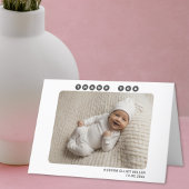 ベビーありがとうお誕生発表折り畳みカード サンキューカード