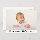 ベビーありがとうはがき 案内ポストカード (正面/裏面)