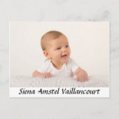 ベビーありがとうはがき 案内ポストカード (正面)