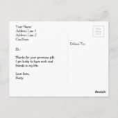 ベビーありがとうフォトポストカード ポストカード (裏面)